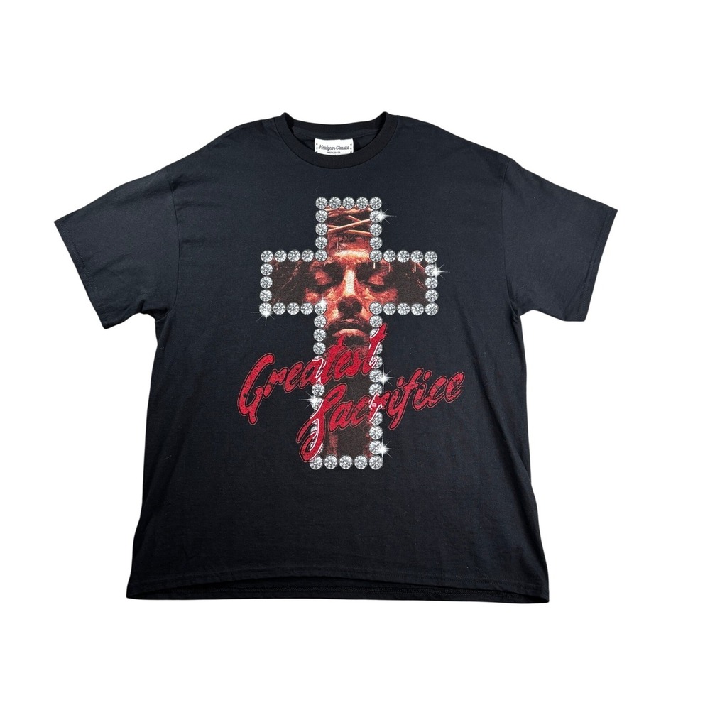 Headgear Classics Jesus Loves You Graphic T-Shirt Black XL 1 John 4:19‎ NWT